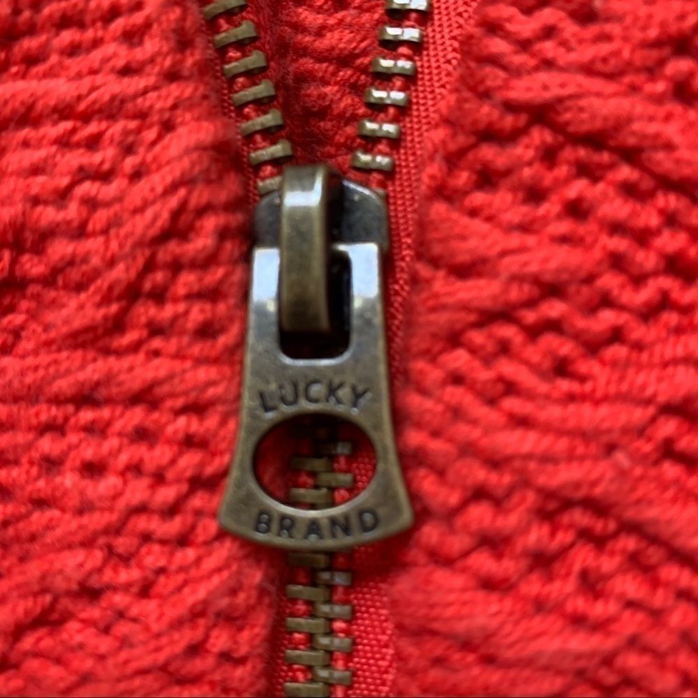 Lucky Brand Jaquard Moto Sweater Jacket - Picture 7 of 14